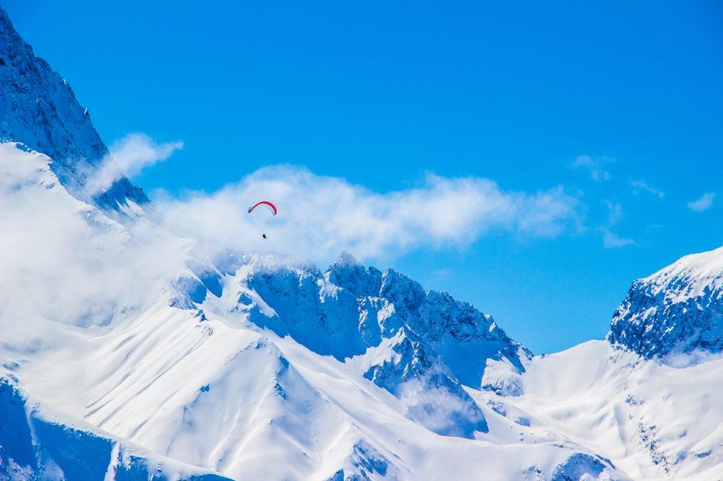 Les Deux Alpes view snow mountains
